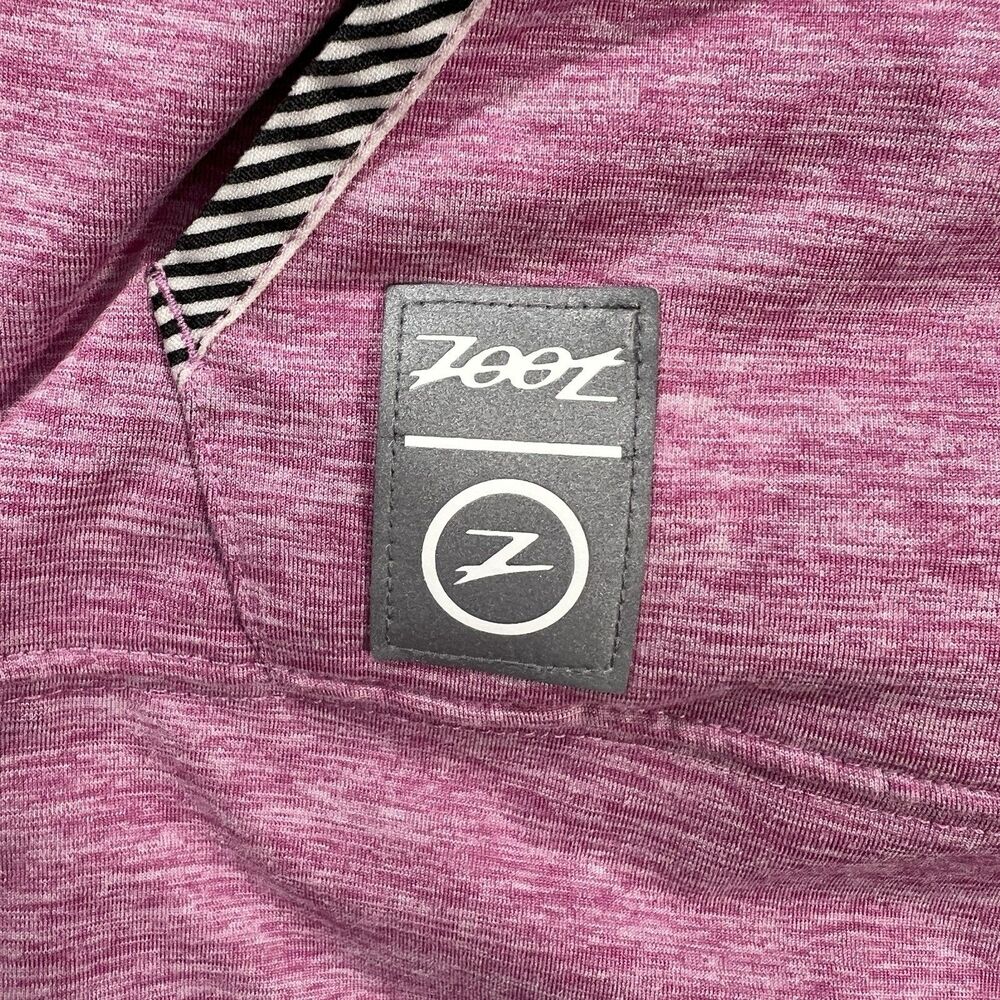 Women's Zoot Dawn Patrol full zip jacket Running Hoodie pink palm M - Picture 4 of 15